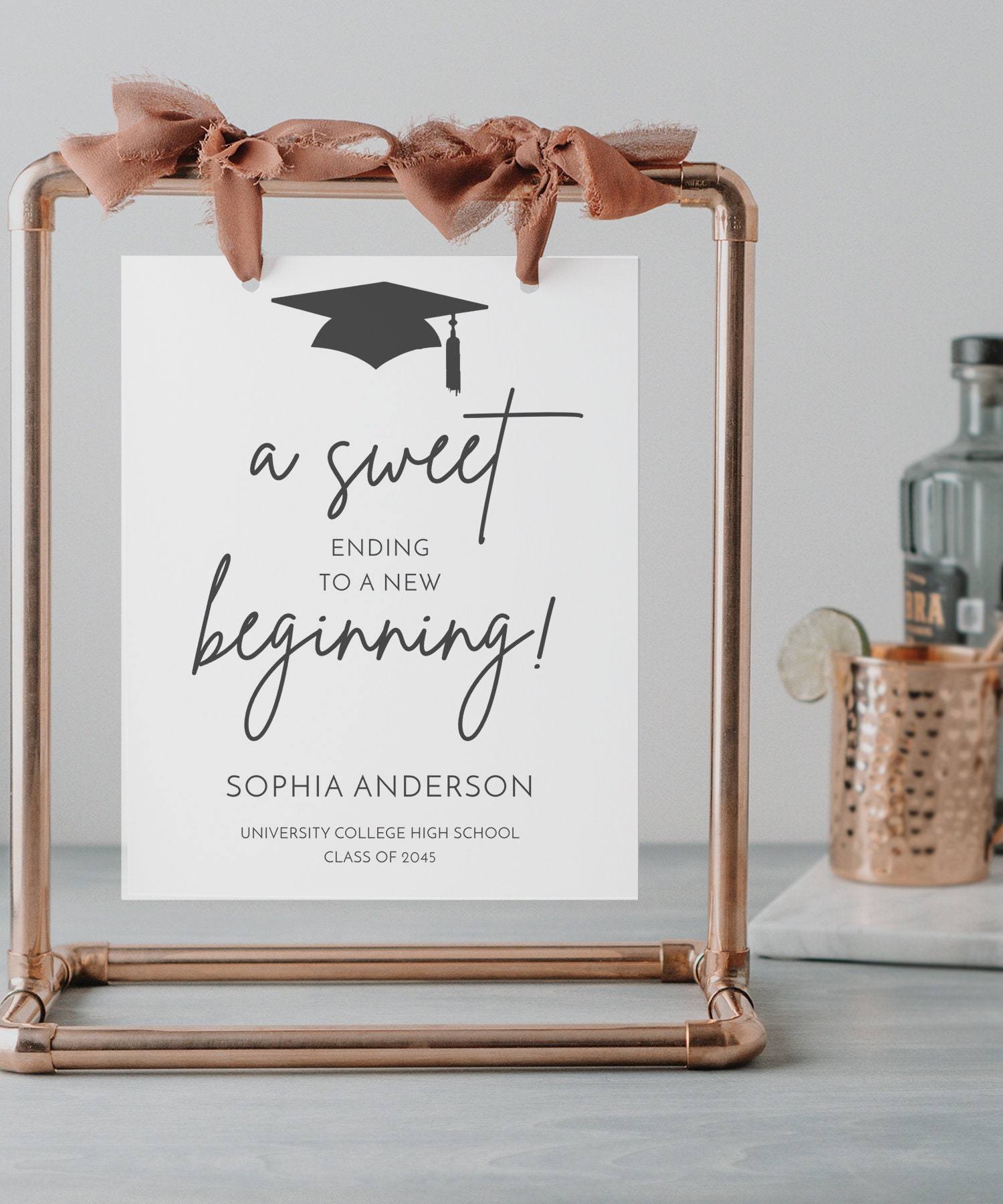 Graduation Table Sign Template Printable Graduation Party Sign Dessert ...