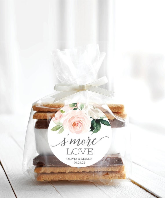 S'more Love Stickers - S'more Love Tags - Wedding Printable - Wedding Favor Ideas - Bridal Shower Favors - S'more Favors - Blushing Blooms Il_570xn