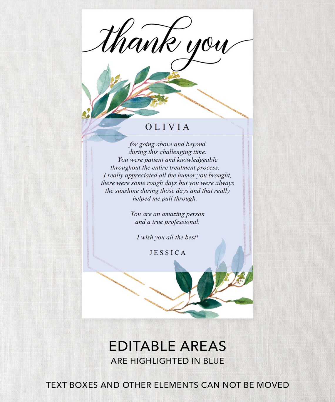 Virtual Thank You Card Digital Thank You Cards Thank You Etsy