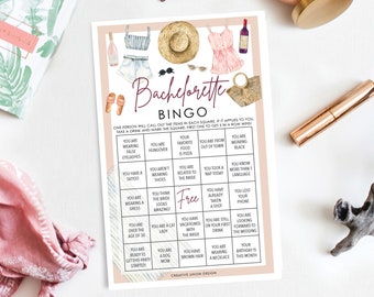Bachelorette Party Bingo Game, Bachelorette Party Games, Bachelorette Bingo, Drinking Games, Drink If, 60 Printable Games, Winery, Boho