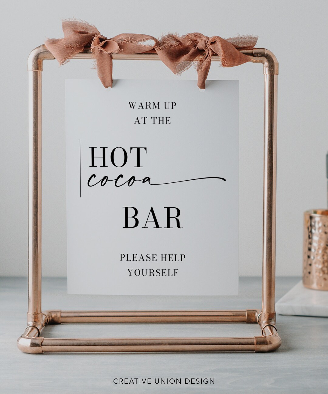 Hot Cocoa Bar Printable Sign Template, Hot Chocolate Bar, Cocoa, Hot ...