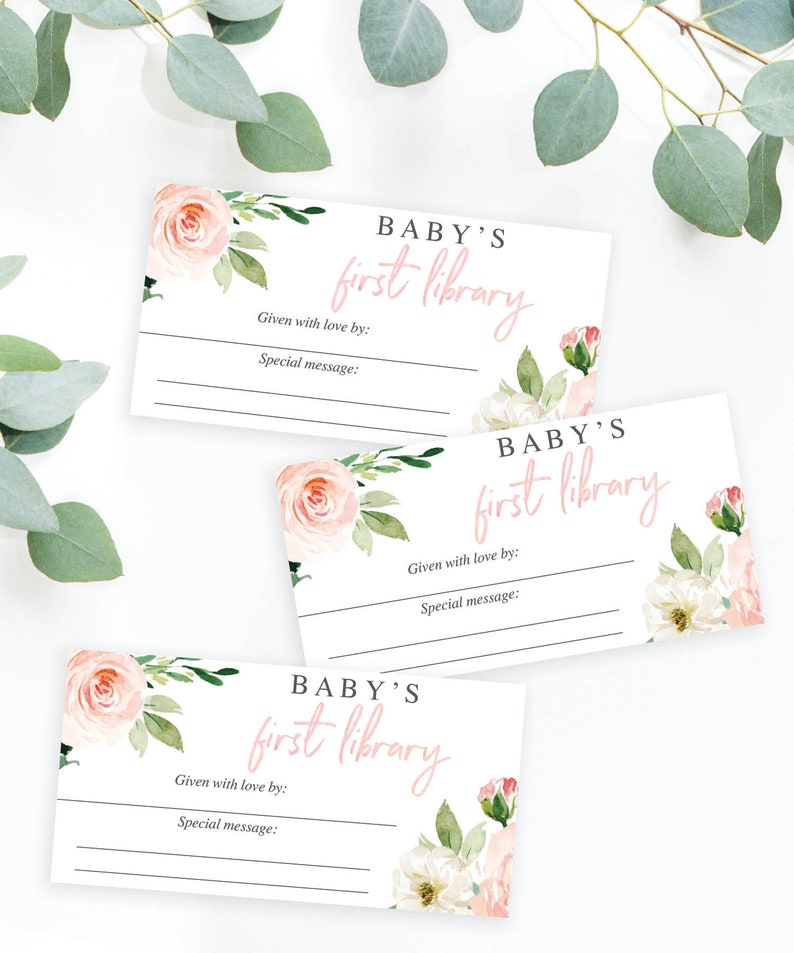 Baby Shower Book Plate Book Plates Printable Book Labels - Etsy