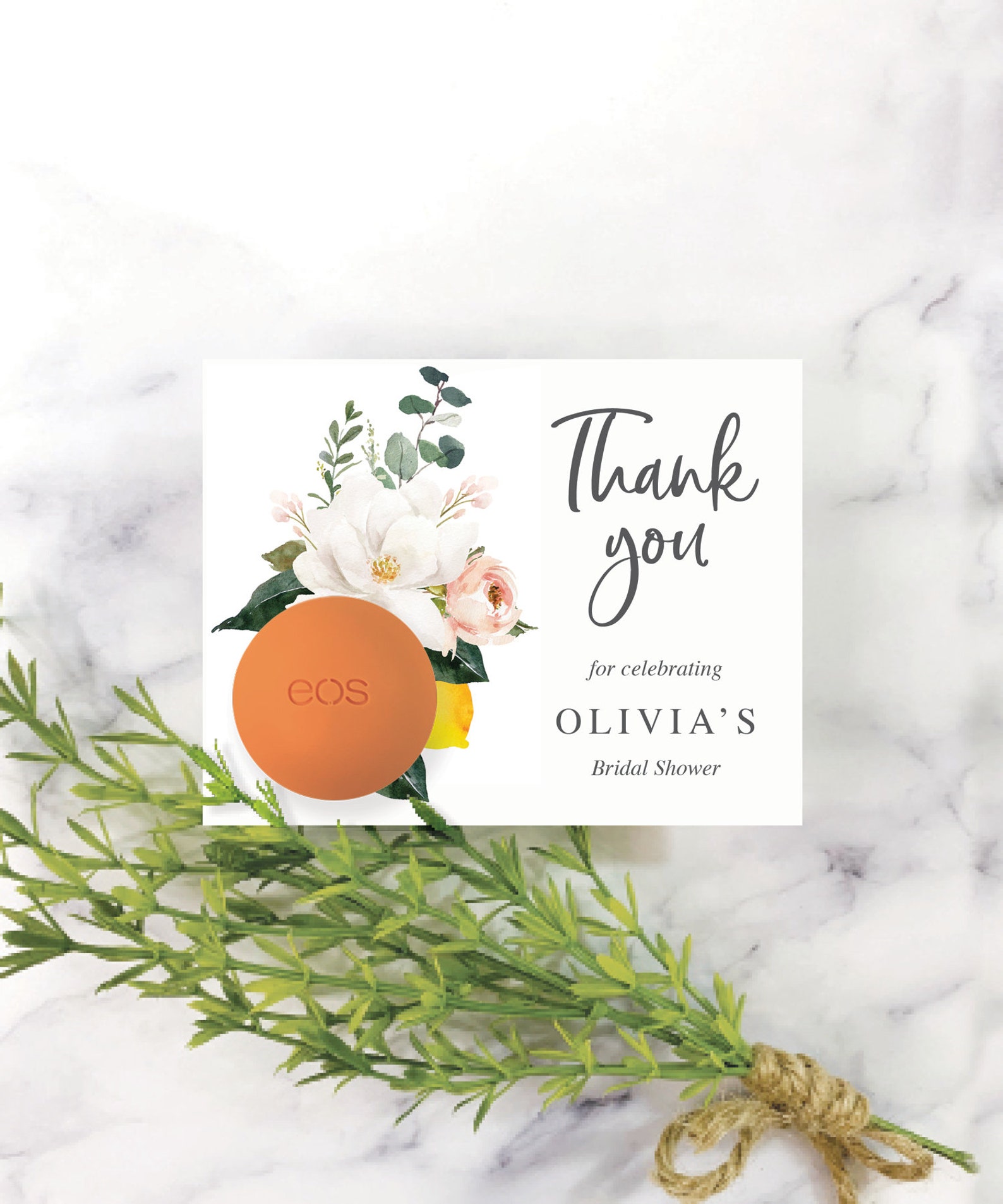 EOS Lip Balm Bridal Shower Favors Printable Personalized Etsy