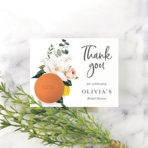 EOS Lip Balm Bridal Shower Favors Printable Personalized Unique Thank ...