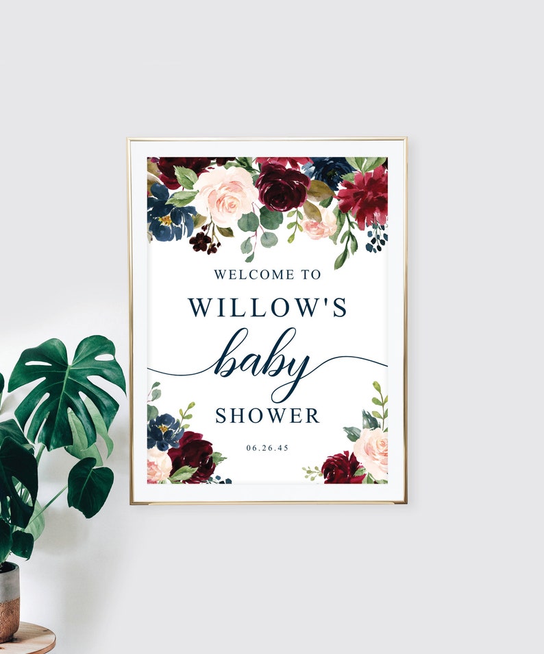 Editable Baby Shower Sign Template Baby Etsy