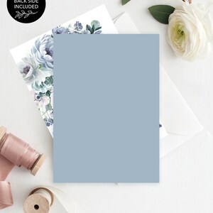 Dusty Blue Bridal Shower Invitation Template, Printable Editable Invite ...
