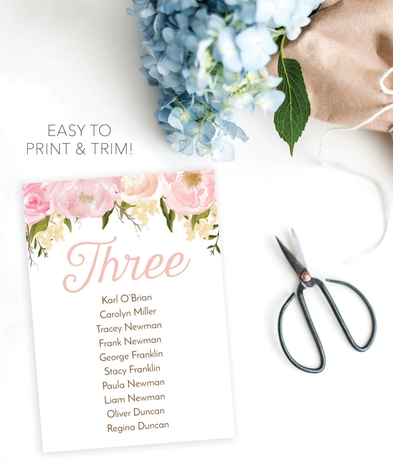 Wedding Seating Chart Template DIY Printable Wedding Table - Etsy