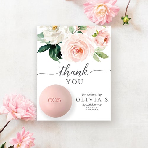 EOS Lip Balm Bridal Shower Favors Printable Thank You - Etsy
