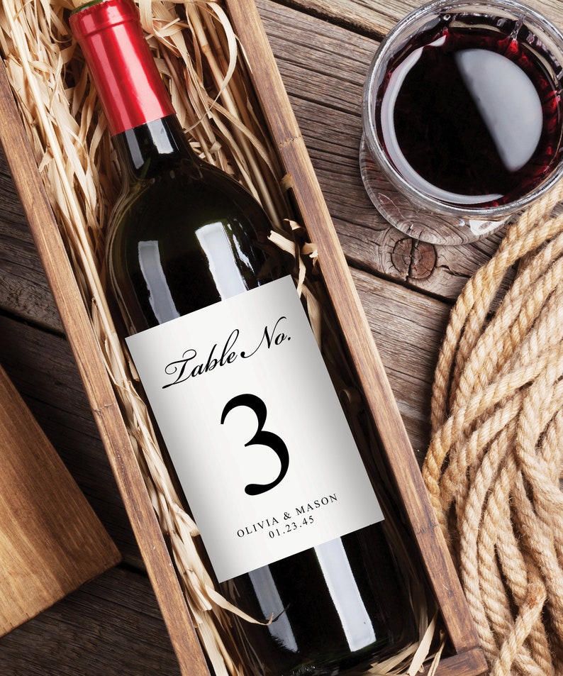 Printable Table Numbers Wine Labels Wine Labels Table - Etsy