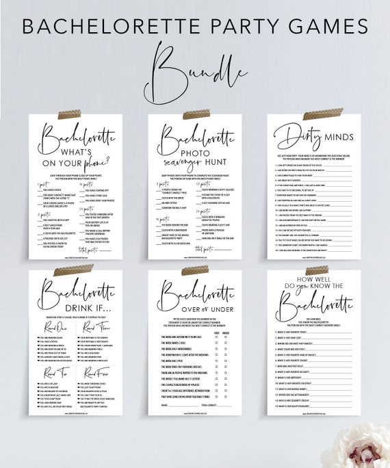 Printable Drinking Games With Cards Bachelorette Party