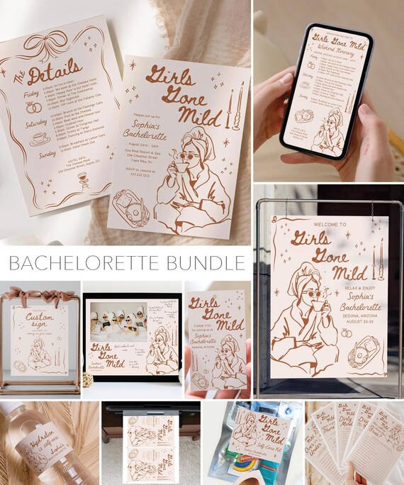 Custom Bachelorette Party Bundle Girls Gone Mild  display picture 1
