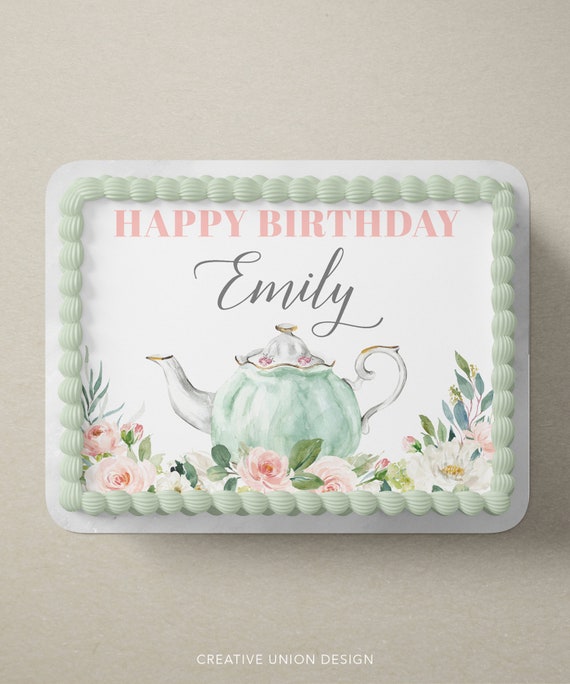 Teapot Cake Topper - Etsy