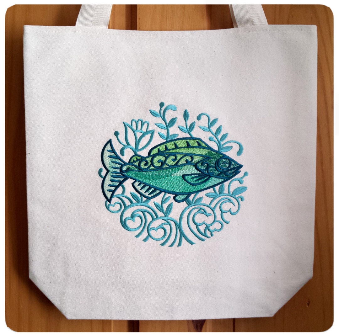 Aqua Embroidered Bag