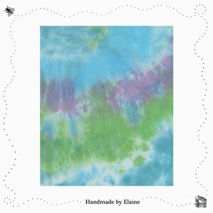Lila Blau Grün Fat Quarter - Hellviolett, Mauve, Lavendel, Grasgrün, Limettengrün, Frühlingsgrün, Helltürkis, Himmelblau, Aqua - 5071