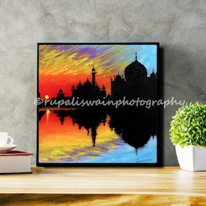 Taj Mahal hand painted Acrylic Painting