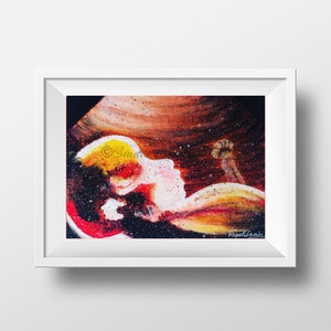 Custom hand painted Ultrasound Painting on Canvas Gender neutral