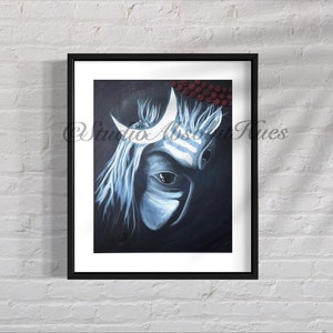 SHANKARA: Original Lord Shiva acrylic painting with handmade clay Rudraksh on canvas