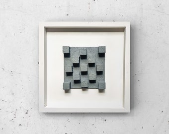PATH II: Modern Sculpture, 3D Geometric wall art, Abstract Minimalist Decor, framed art