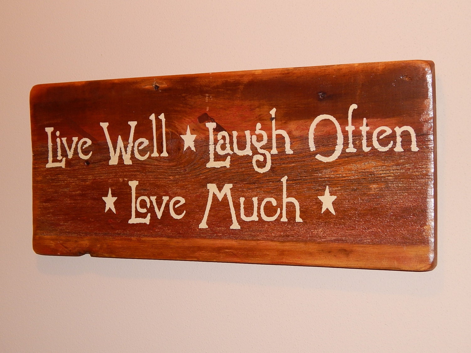 Reclaimed Barn Wood SIGN Unique HANDMADE Plaque From 100 Etsy
