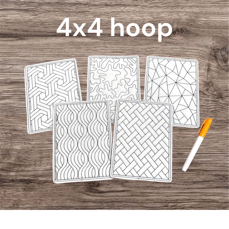 Flat Coloring Doll Designs, Patterns ,4x4 in the Hoop Designs, Reusable ...