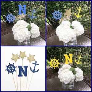 USNA Graduation Centerpieces , Commissioning Week, Navy Mom, NAVY Party, Graduation Stick centerpieces