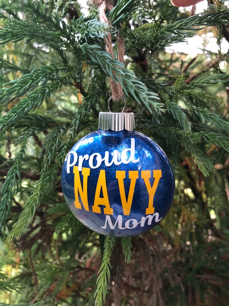 Proud NAVY Navy Family Christmas Tree Ornament Navy Mom - Etsy