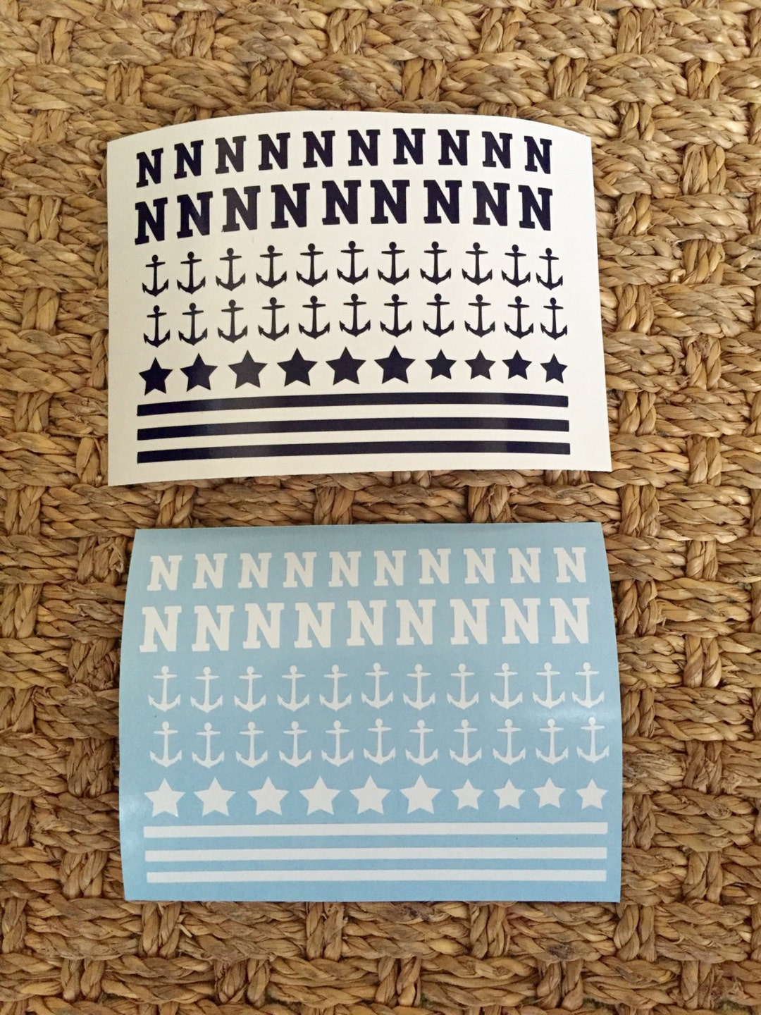 Nautical Nail Stickers: Anchor, Stars, Stripes - US Navy Decals - Etsy