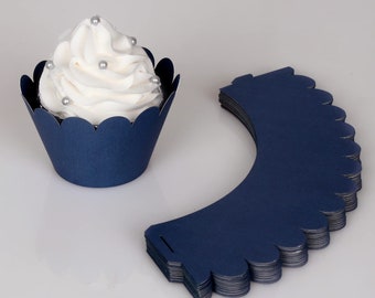 Navy Blue Cupcake Wrappers, Standard Size, USNA Graduation Party, Commissioning Week, Promotion, Navy Mom, USNA Party Decorations, Wedding