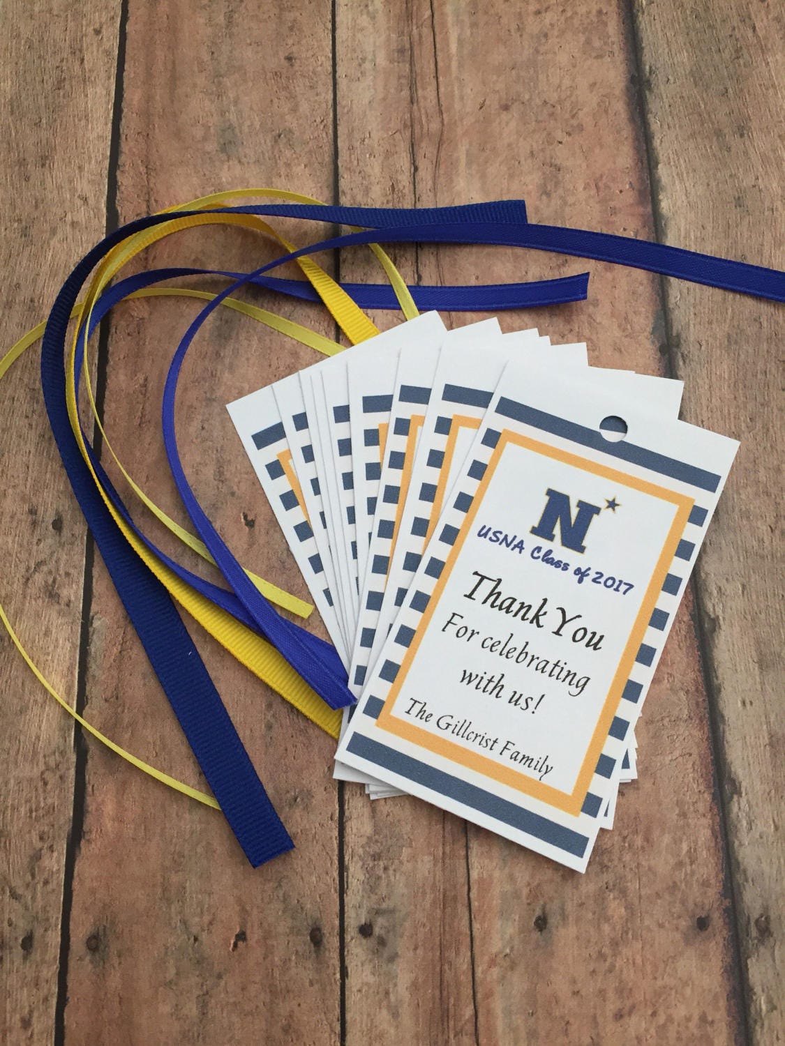 Personalized Gift Tag USNA Commissioning Week Gift Bag Etsy
