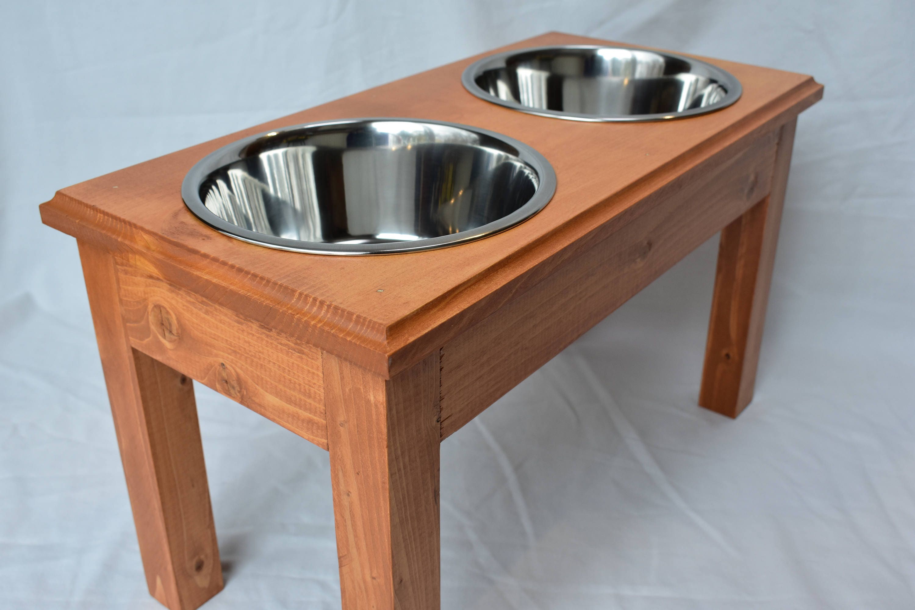 Elevated Dog Feeder w/Stainless Steel 2 Quart Bowls 12 Etsy