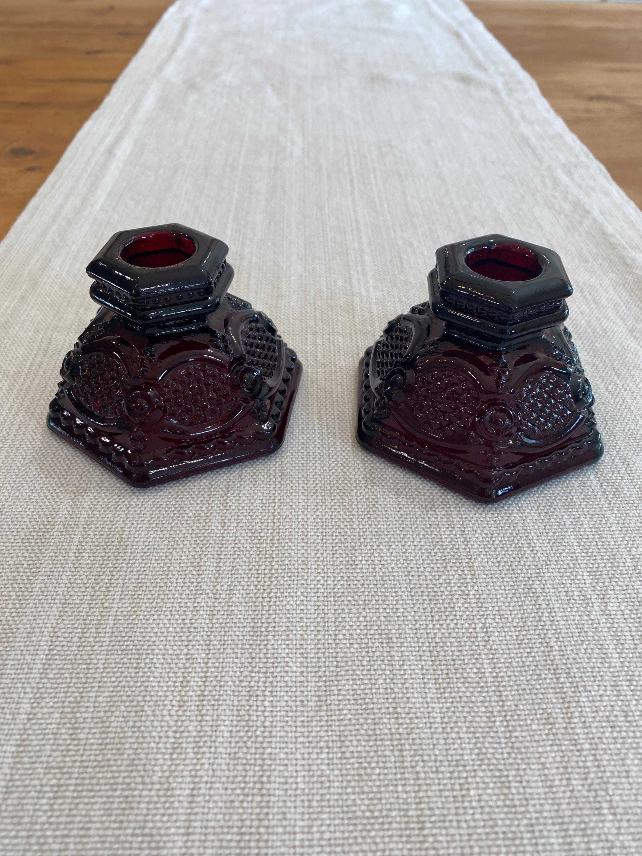 AVON© Candle Holders Pair 