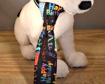 Happy Birthday Slip Through Collar Pet Tie