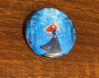 Disney - Brave Merida and Bow #2 1.25 inch Button Pin