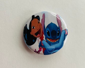 Disney - Lilo and Stitch on Tricyle 1.25 inch Button Pin