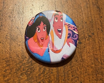 Disney - Aladdin and Princess Jasmine Carpet Ride 1.25 inch Button Pin