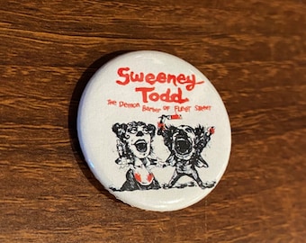Broadway- Sweeney Todd The Demon Barber of Fleet Street Musical 1.25 inch Button Pin Pinback Badge