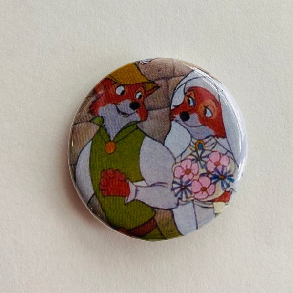 Disney - Robin Hood and Lady Marian 1.25 inch Button Pin