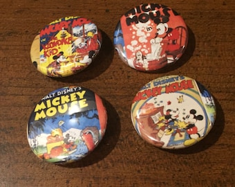 Disney -Classic Mickey Mouse Vintage Cartoon #2 1.25 inch Button Pin