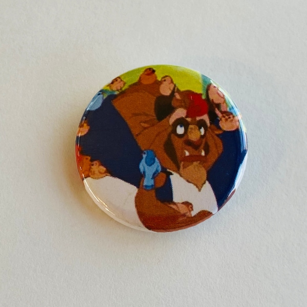 Disney - La Bella y la Bestia - Pin de botón de 1,25 pulgadas