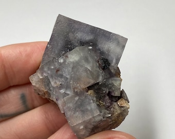 Colorado Fluorite w. Hematite after Siderite & Feldspar