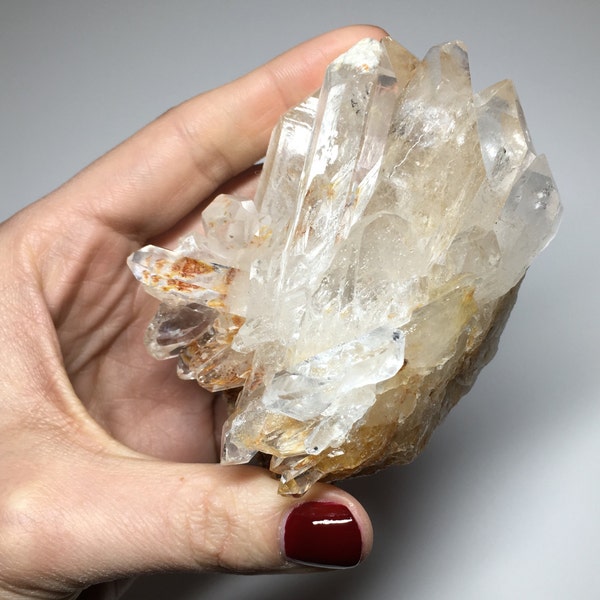 RESERVED FOR REVA // Diamantina Quartz Cluster with Iron Oxide // Diamantina // Brazil