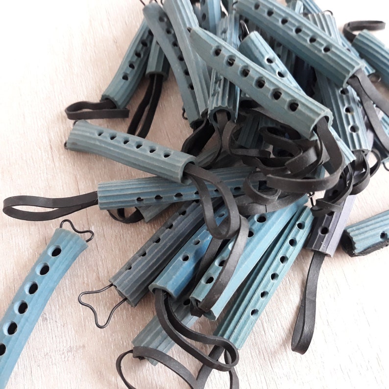 Vintage set 16 rubber curlers Hair rollers hairstyle Etsy