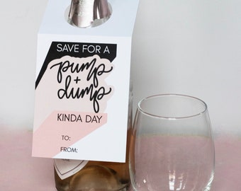 Funny Mother's Day Gift, New Mom Baby Shower Gift,  Wine Bottle Gift Tag, Funny Gifts for Moms, Funny Wine Label, Motherhood Wine Label