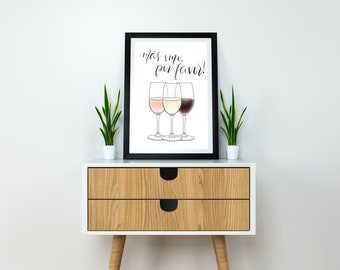 Bar Cart Decor, Spanish Art Print, Wine Art, Mas Vino Por Favor, More Wine Please, Kitchen Decor, Bar Sign, Wine Lover Gifts