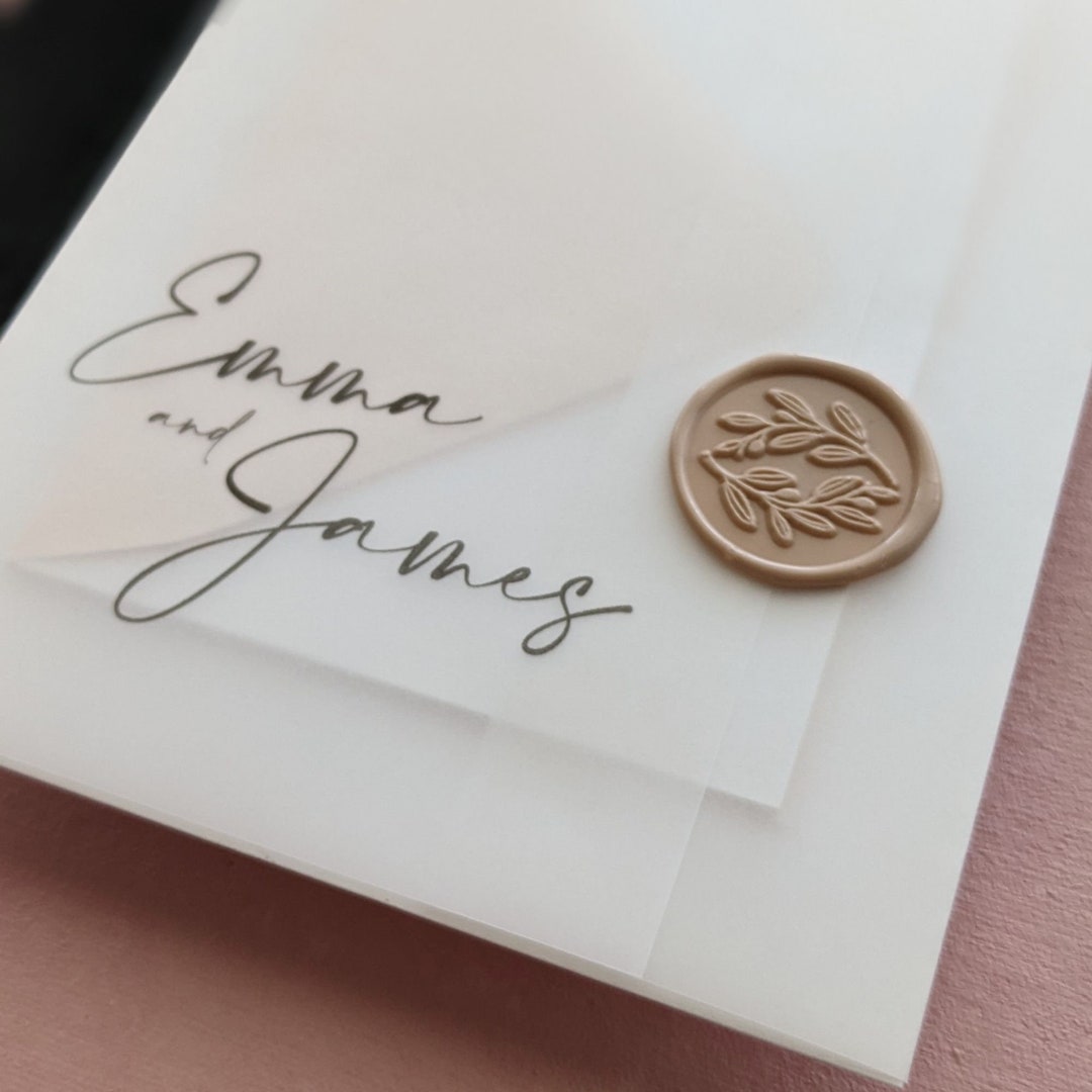 Custom Vellum Wrap, Personalized Wedding Invite Wraps, DIY Wedding