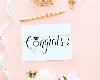 Engagement Gift, Engagement Card, Congratulations, You're Engaged Card, Engagement Party, I got Engaged, Wedding Card, Bride to Be Gift