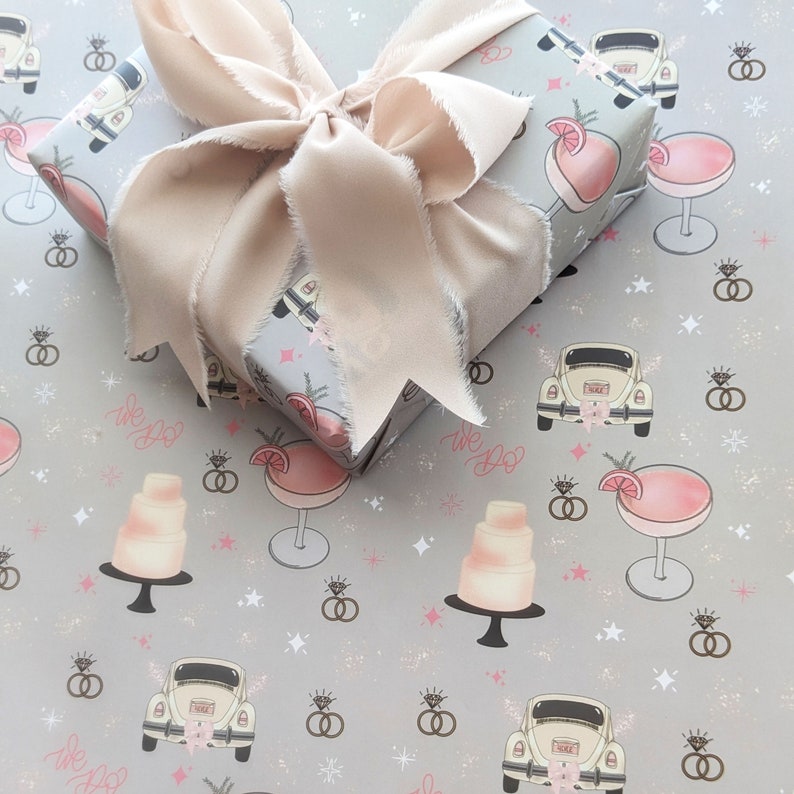 Wedding gift wrap, Wedding Wrapping Paper, Bridal Shower Gift Wrap, Wedding Shower, Wrapping for Bride, We Do Wedding Wrapping Paper Sheets 画像 1