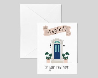 New Home Card, Housewarming Greeting Card, New House Card, Congrats Card, New Homeowner Gift, Moving Card, Home Sweet Home Card