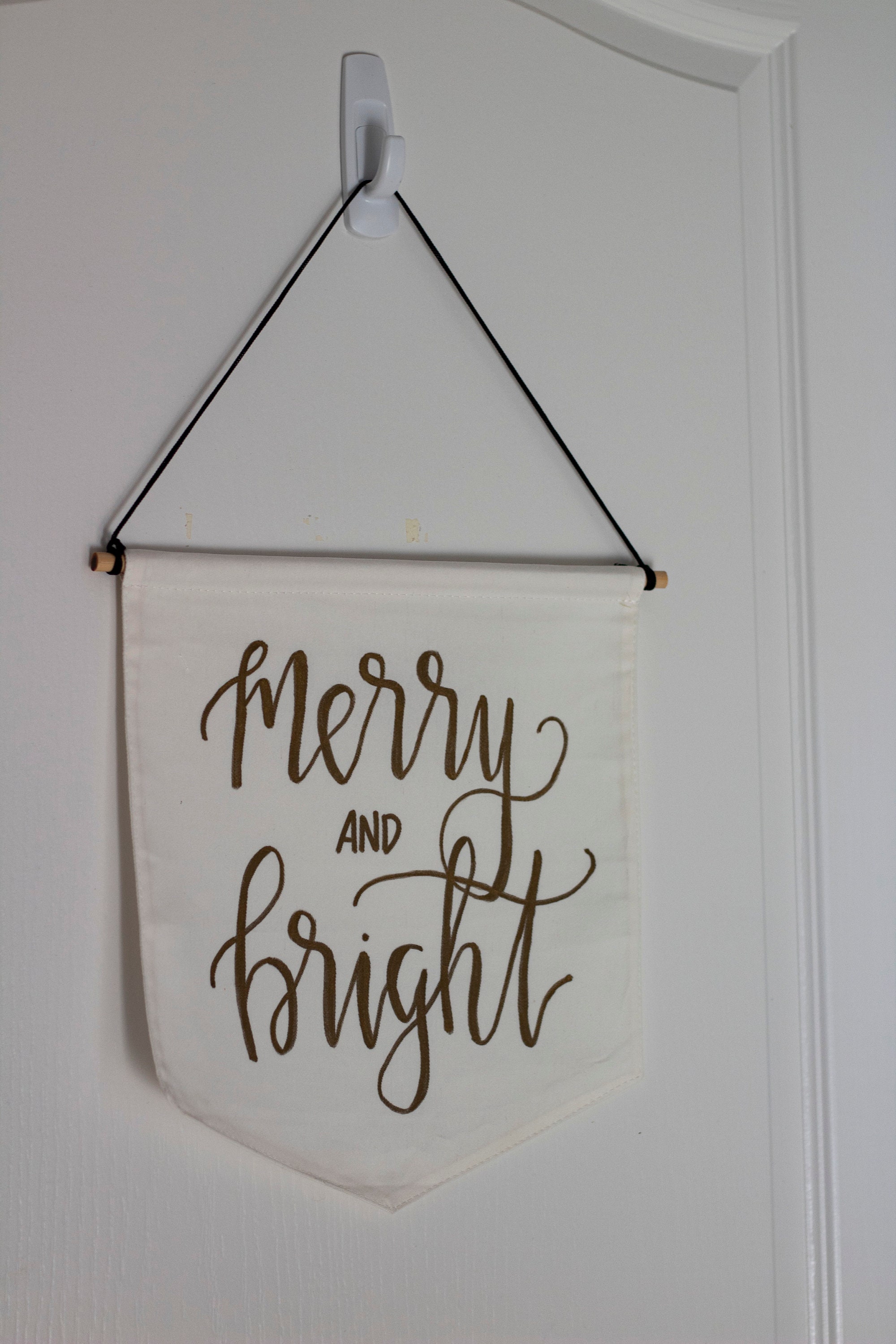 Christmas Wall Banner Canvas Flag Handlettered Christmas Etsy