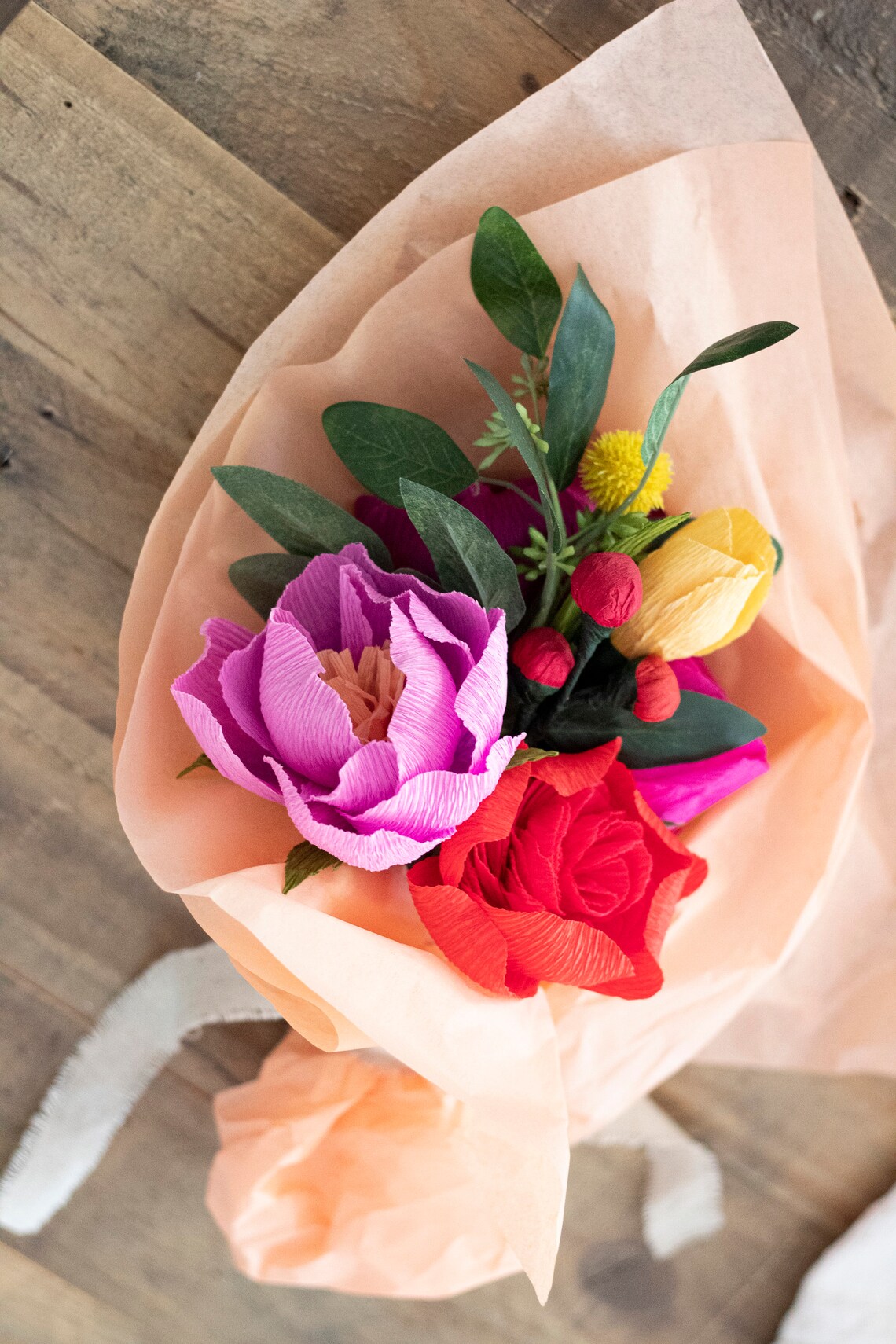 Paper Flower Bouquet Mother's Day Flowers Paper Flowers Etsy